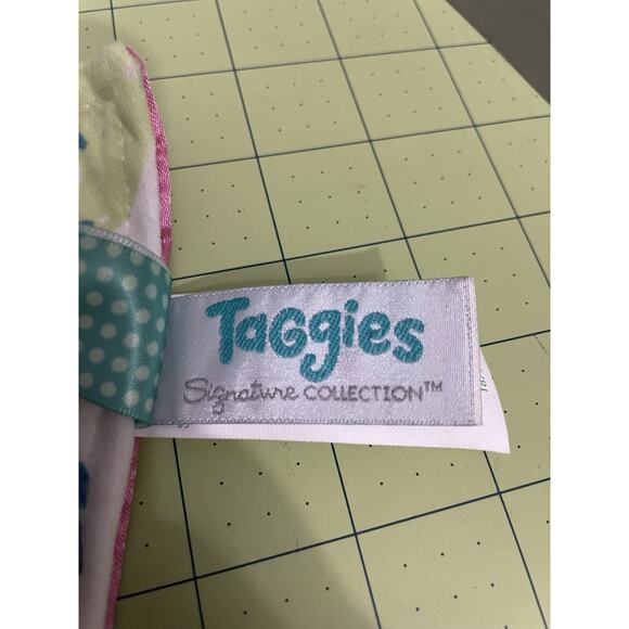 Mary Meyer Taggies Dinosaur Lovey Security Blanket Pink Blue Satan Back - Picture 8 of 12